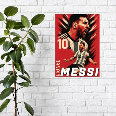 Acrylic Lionel Messi Photo Frame For Living Room, Bedroom, Office Sports Wall Art Birthday Gift For Football Fans, Boys, Mens Football Theme Gift